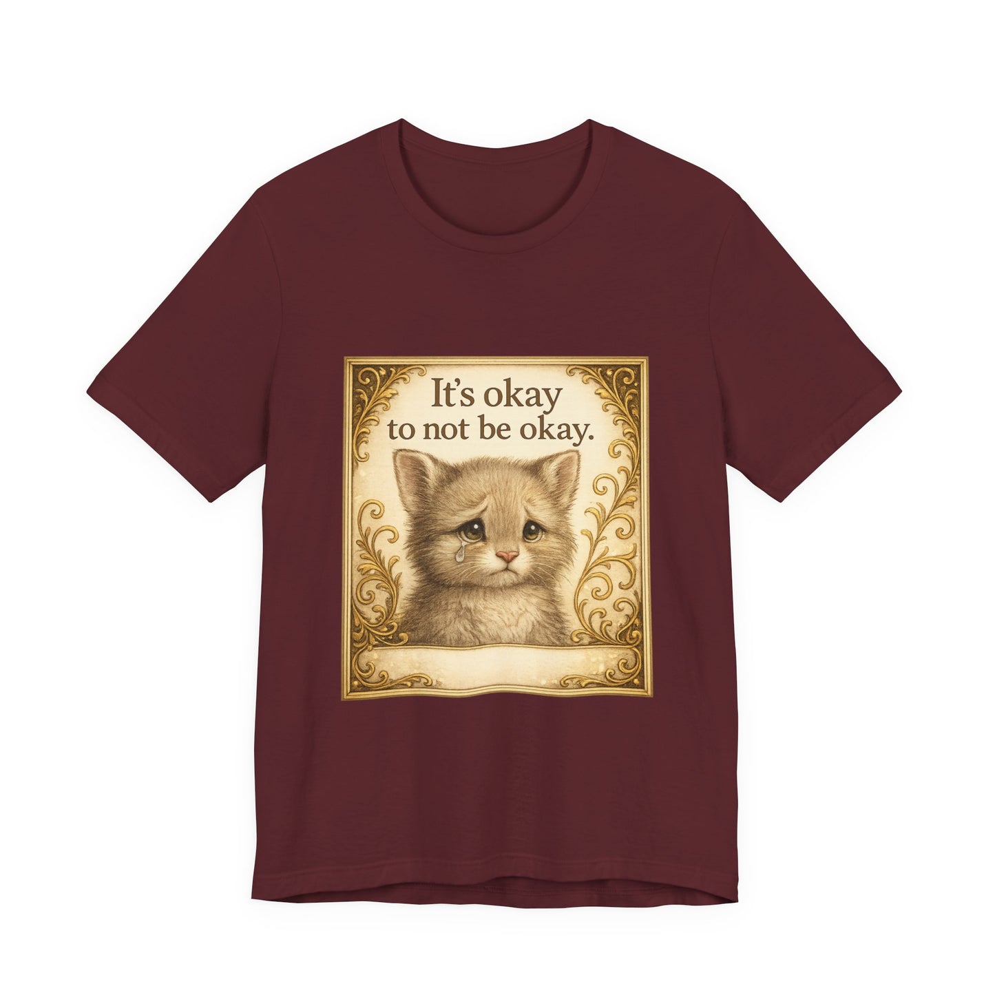 It's Okay To Not Be Okay Kitten Mental Health T-Shirt