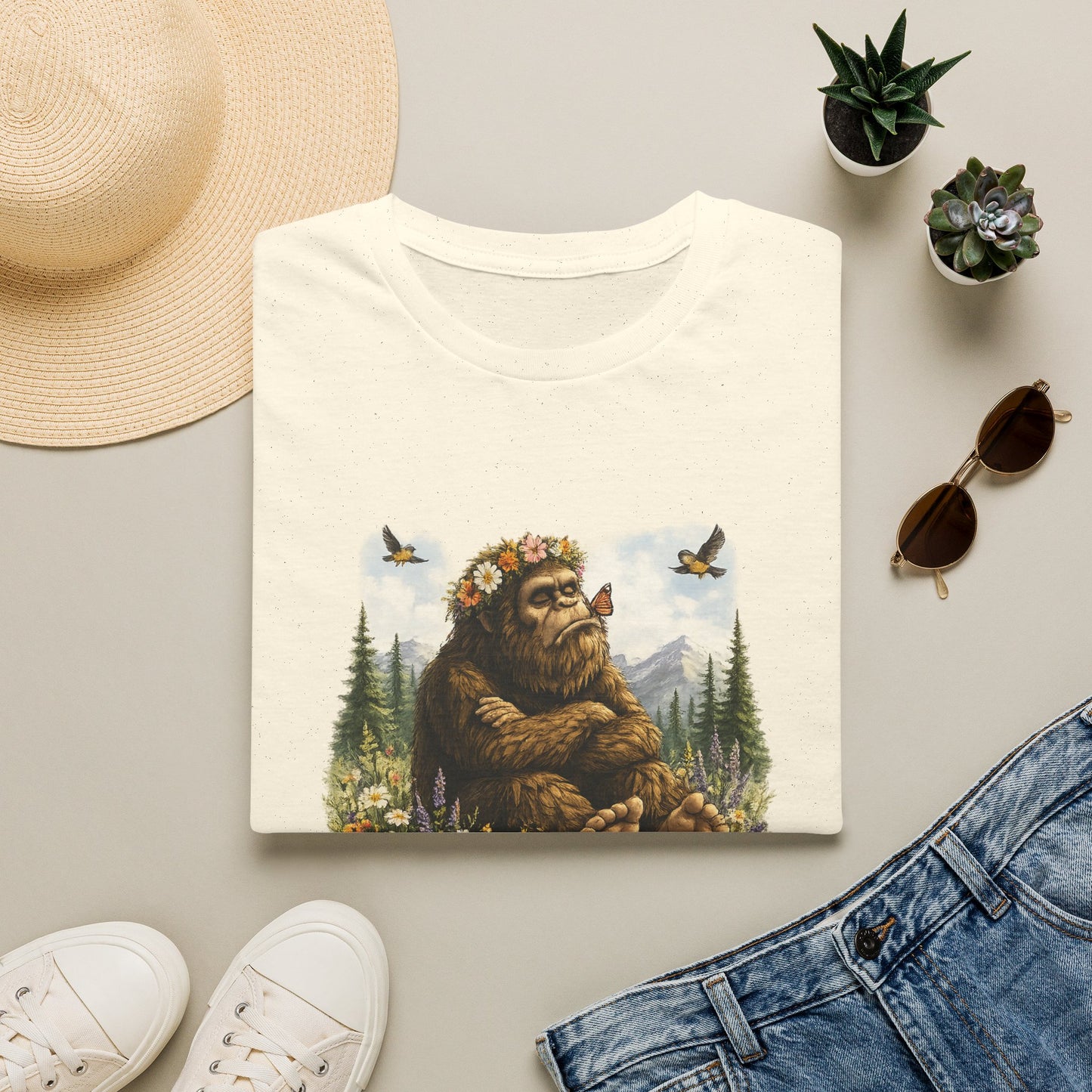 I Am Unhappy Because Reasons Funny Bigfoot T-Shirt