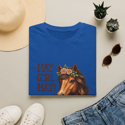 Hay Girl Hay! Horse Graphic T‑Shirt — Hay Girl Hay Funny Horse