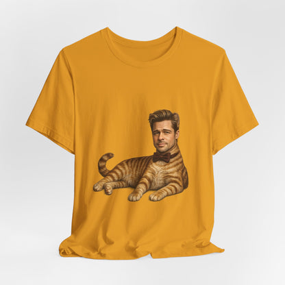 Brad Pitt Cat Parody T-Shirt