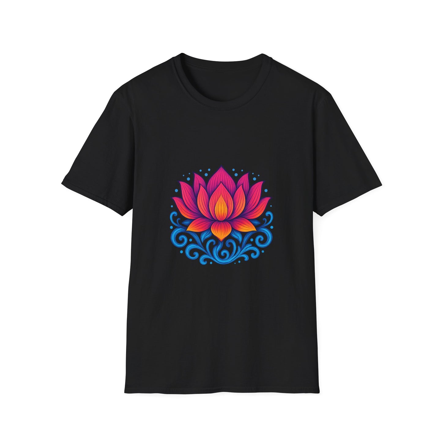 Vibrant Lotus Flower Sacred Indian Art T-Shirt