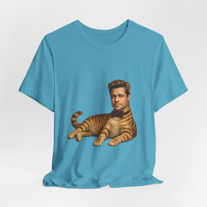 Brad Pitt Cat Parody T-Shirt