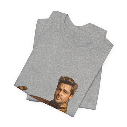 Brad Pitt Cat Parody T-Shirt