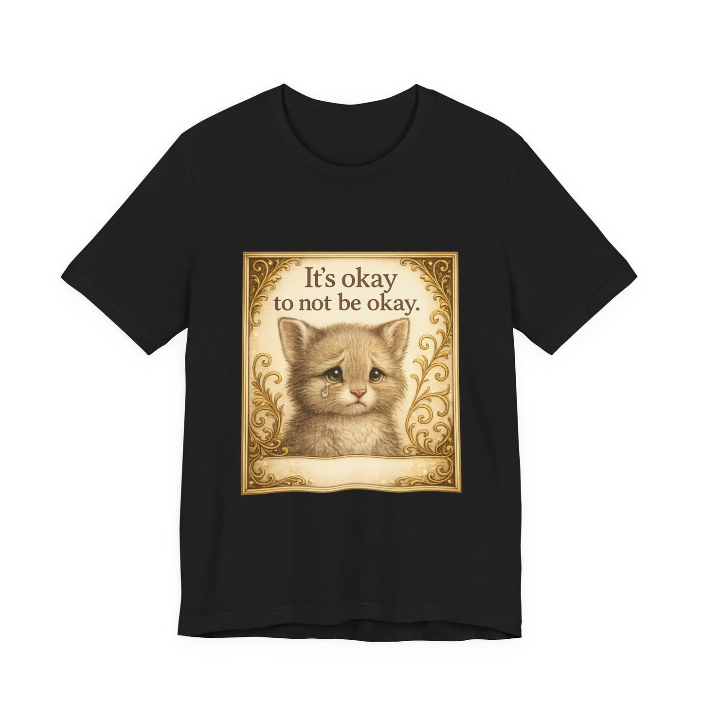 It's Okay To Not Be Okay Kitten Mental Health T-Shirt