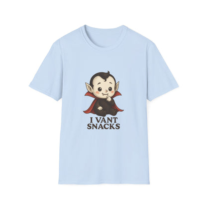 I Vant Snacks Funny Baby Vampire T-Shirt