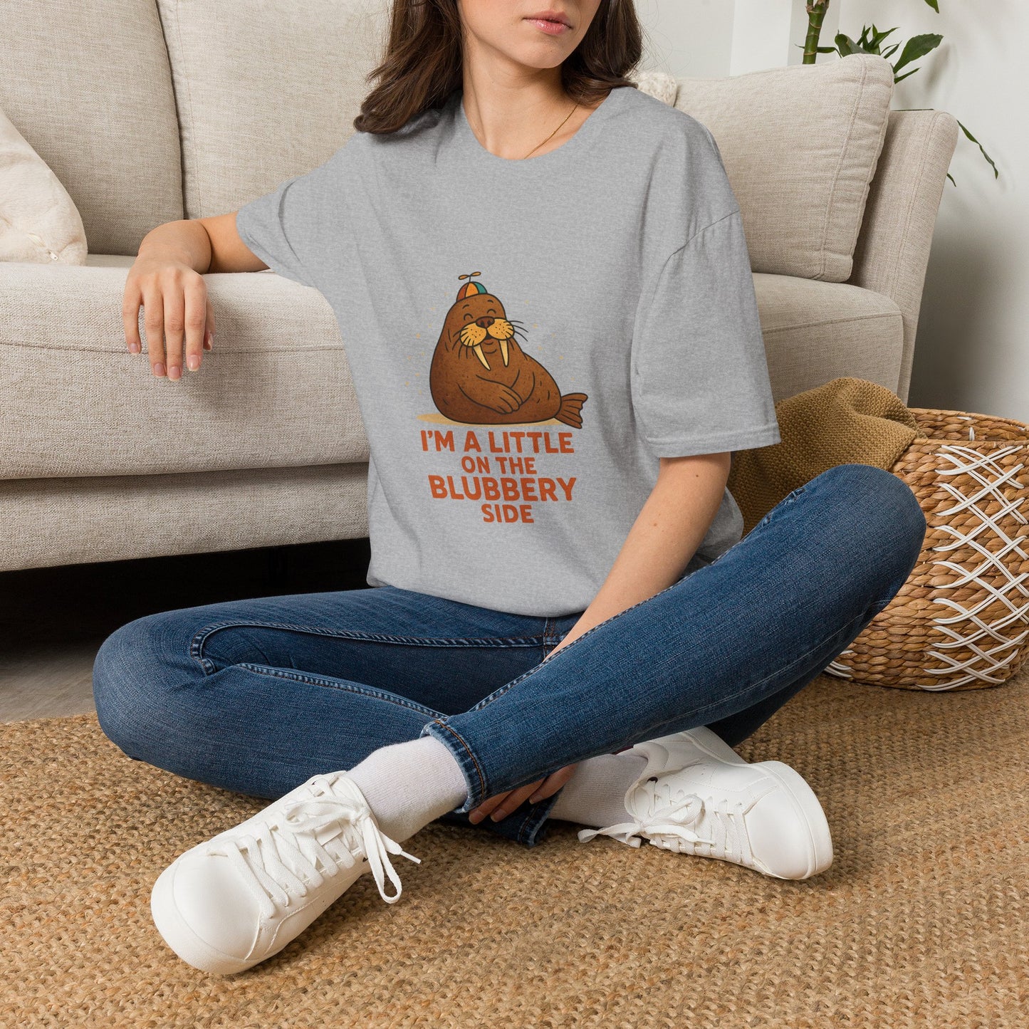 I'm a Little on the Blubbery Side Funny Walrus T-Shirt