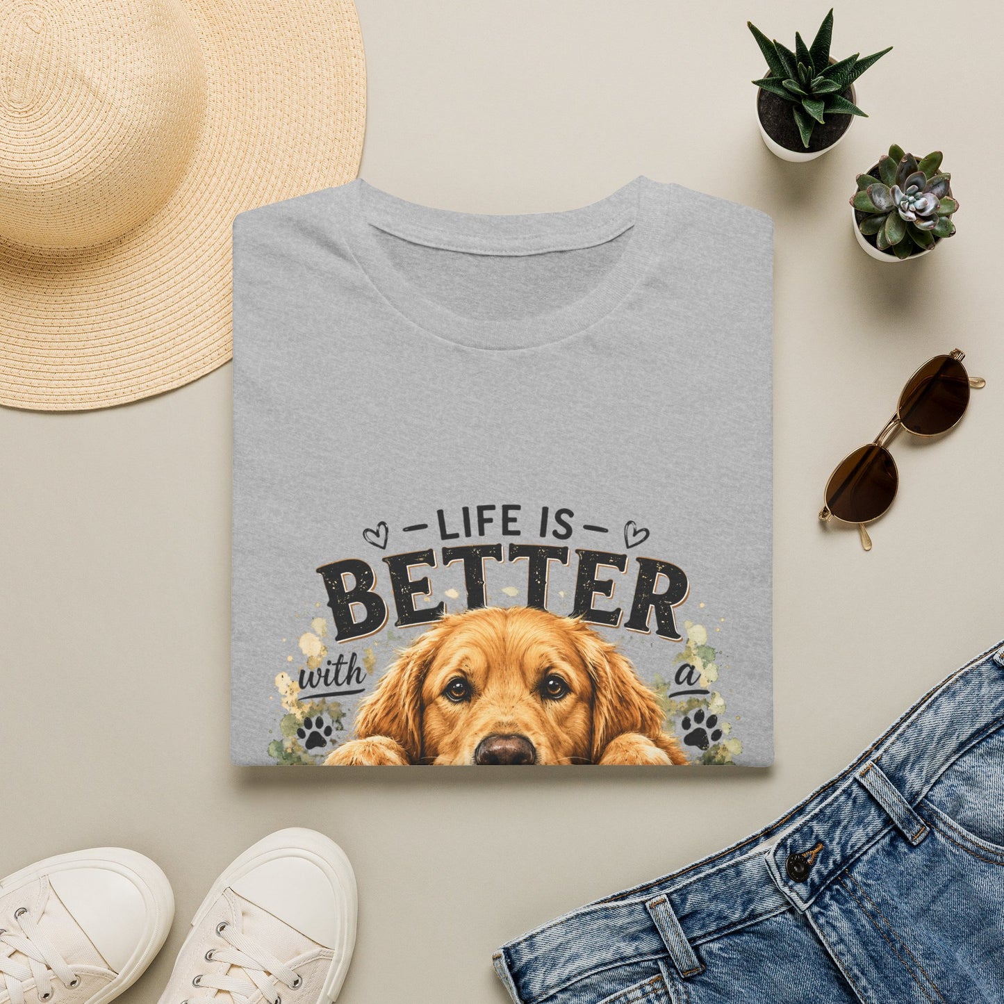 Life Is Better With a Golden Retriever T-Shirt