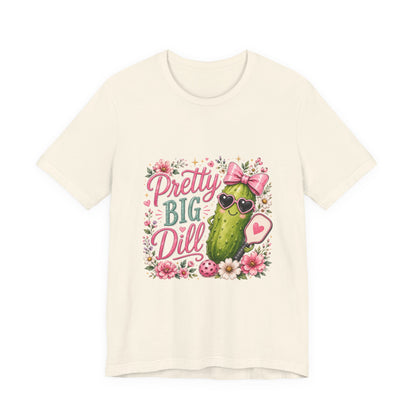 Pretty Big Dill T‑Shirt — Cute Pickleball Graphic Tee with Floral Accents