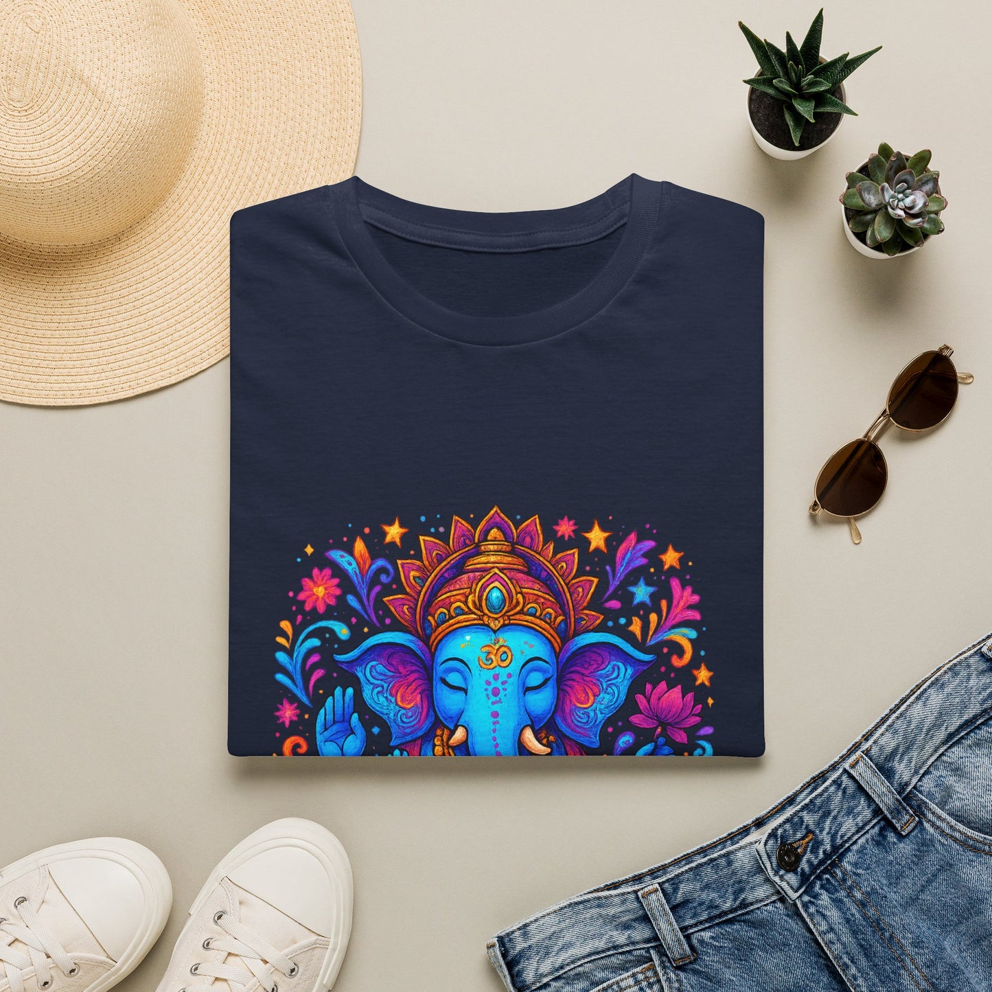 Vibrant Ganesha Hindu God Colorful T-Shirt