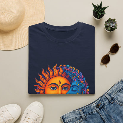 Sun and Moon Sacred Balance Indian Art T-Shirt