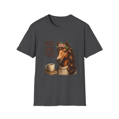 Hay Girl Hay! Horse Graphic T‑Shirt — Hay Girl Hay Funny Horse