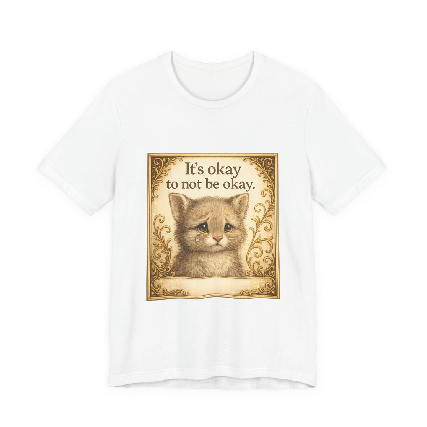 It's Okay To Not Be Okay Kitten Mental Health T-Shirt