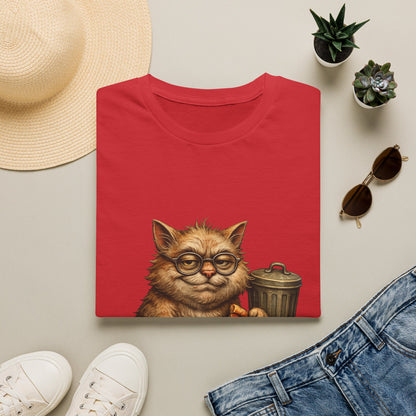 Danny DeVito Cat Parody— Cute Cat with Glasses & Pizza Graphic Tee