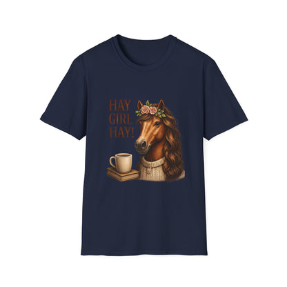 Hay Girl Hay! Horse Graphic T‑Shirt — Hay Girl Hay Funny Horse