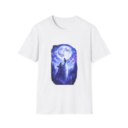Howling Wolf Under Full Moon T-Shirt