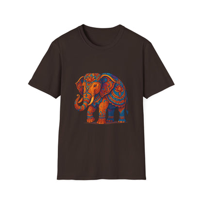 Vibrant Mandala Elephant Indian Art T-Shirt
