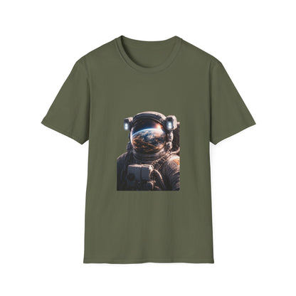 Earth From Space Astronaut Helmet T-Shirt