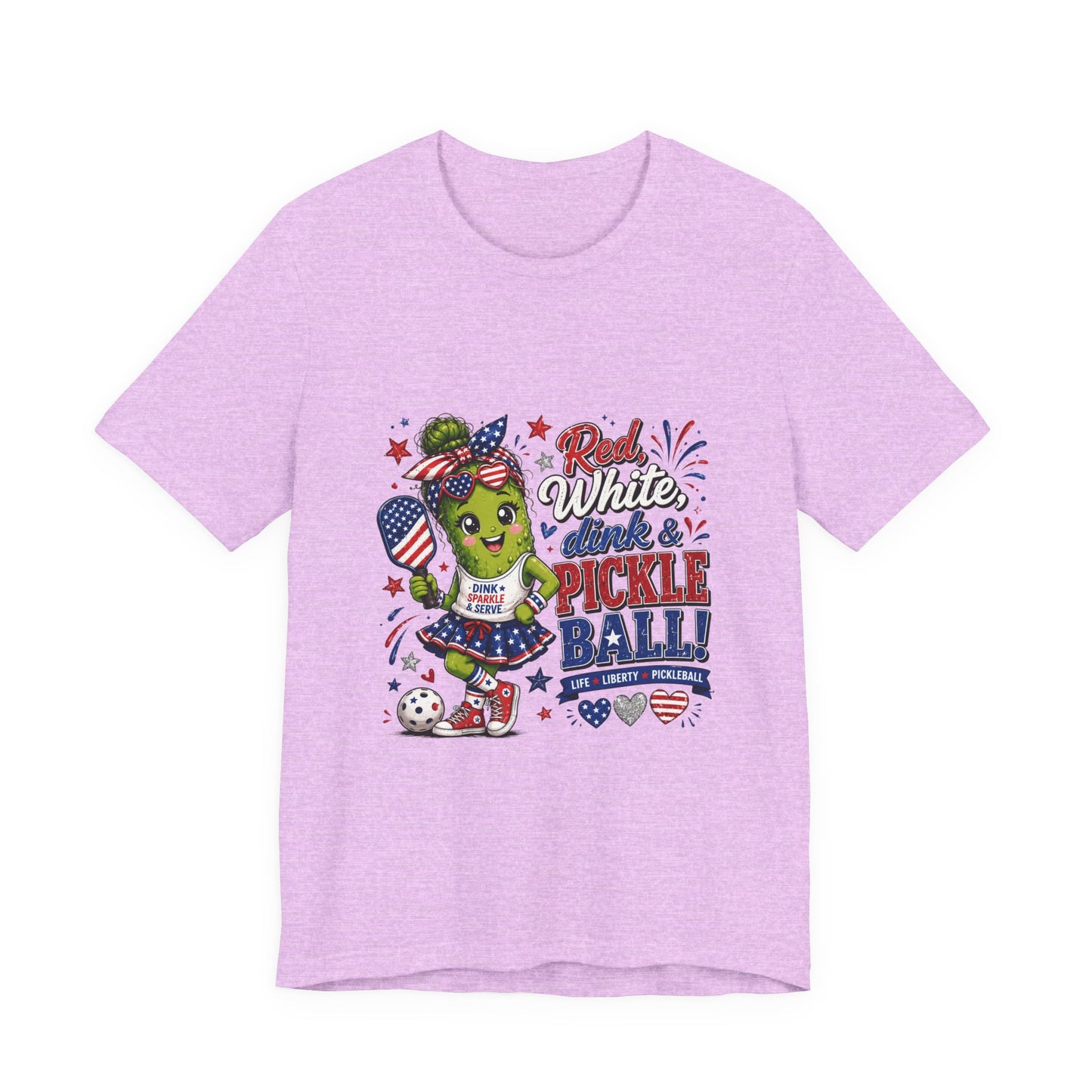 Red, White, Dink & Pickleball Funny Patriotic T-Shirt
