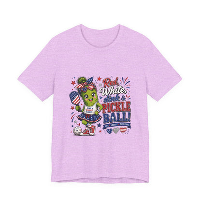 Red, White, Dink & Pickleball Funny Patriotic T-Shirt