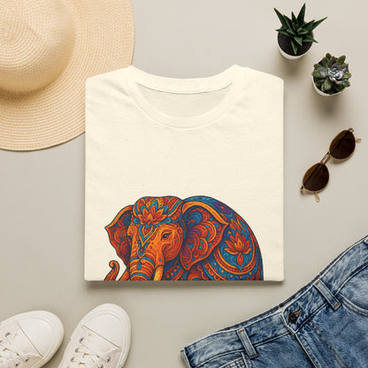 Vibrant Mandala Elephant Indian Art T-Shirt