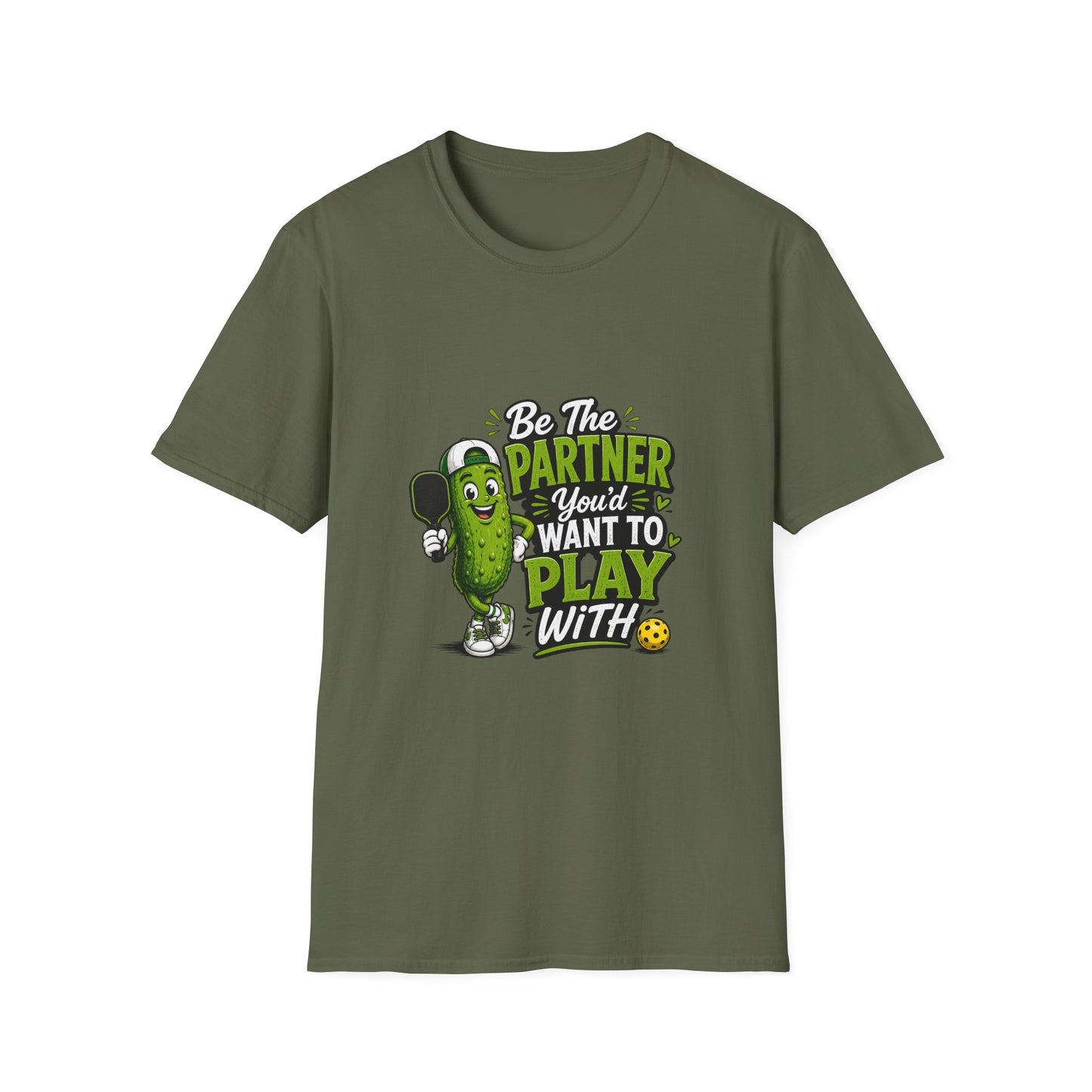 Pickle Partner T‑Shirt — “Be The Partner You’d Want To Play With” Funny Gaming/Board Game Tee