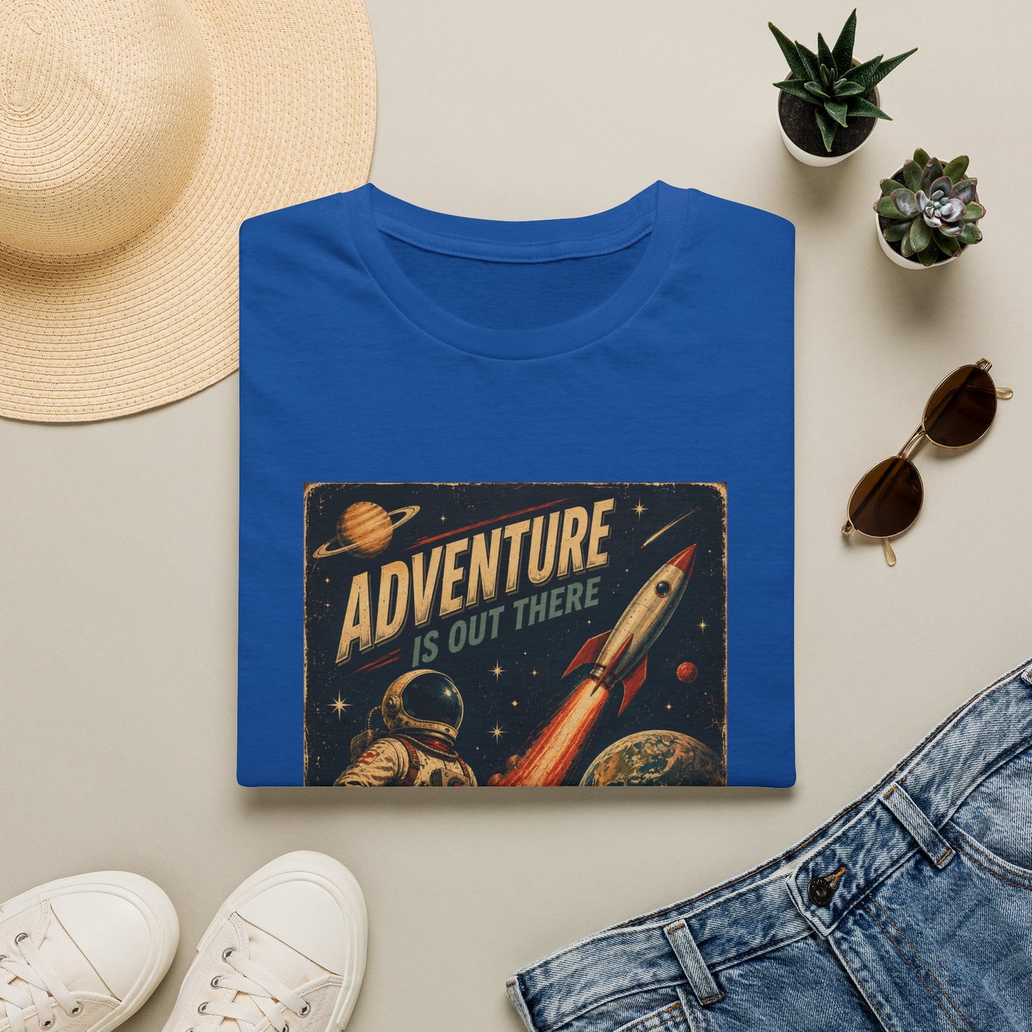 Adventure Is Out There Buckle Up And Enjoy The Ride Space Rocket T-Shirt