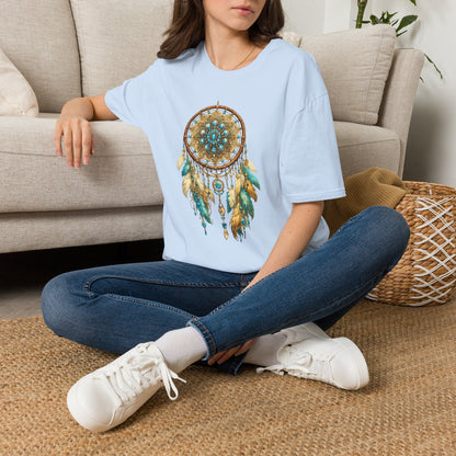 Ornate Turquoise & Gold Dreamcatcher T-Shirt