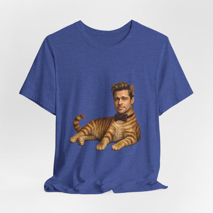 Brad Pitt Cat Parody T-Shirt