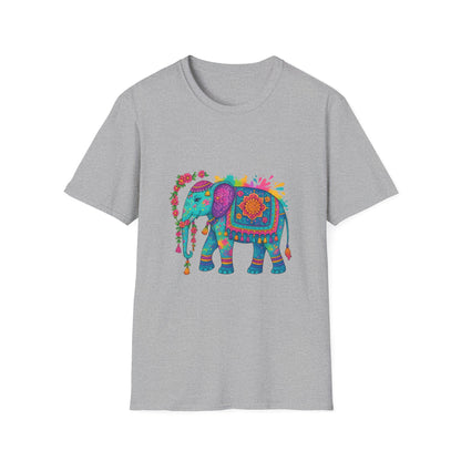 Vibrant Mandala Elephant Indian Art T-Shirt