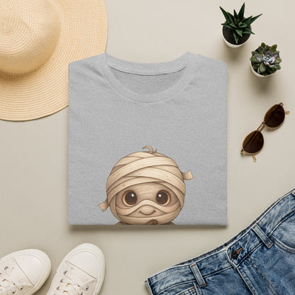 Cute Baby Mummy Holding Pumpkin Halloween T-Shirt