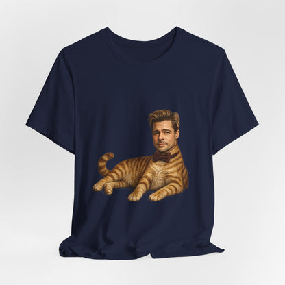 Brad Pitt Cat Parody T-Shirt