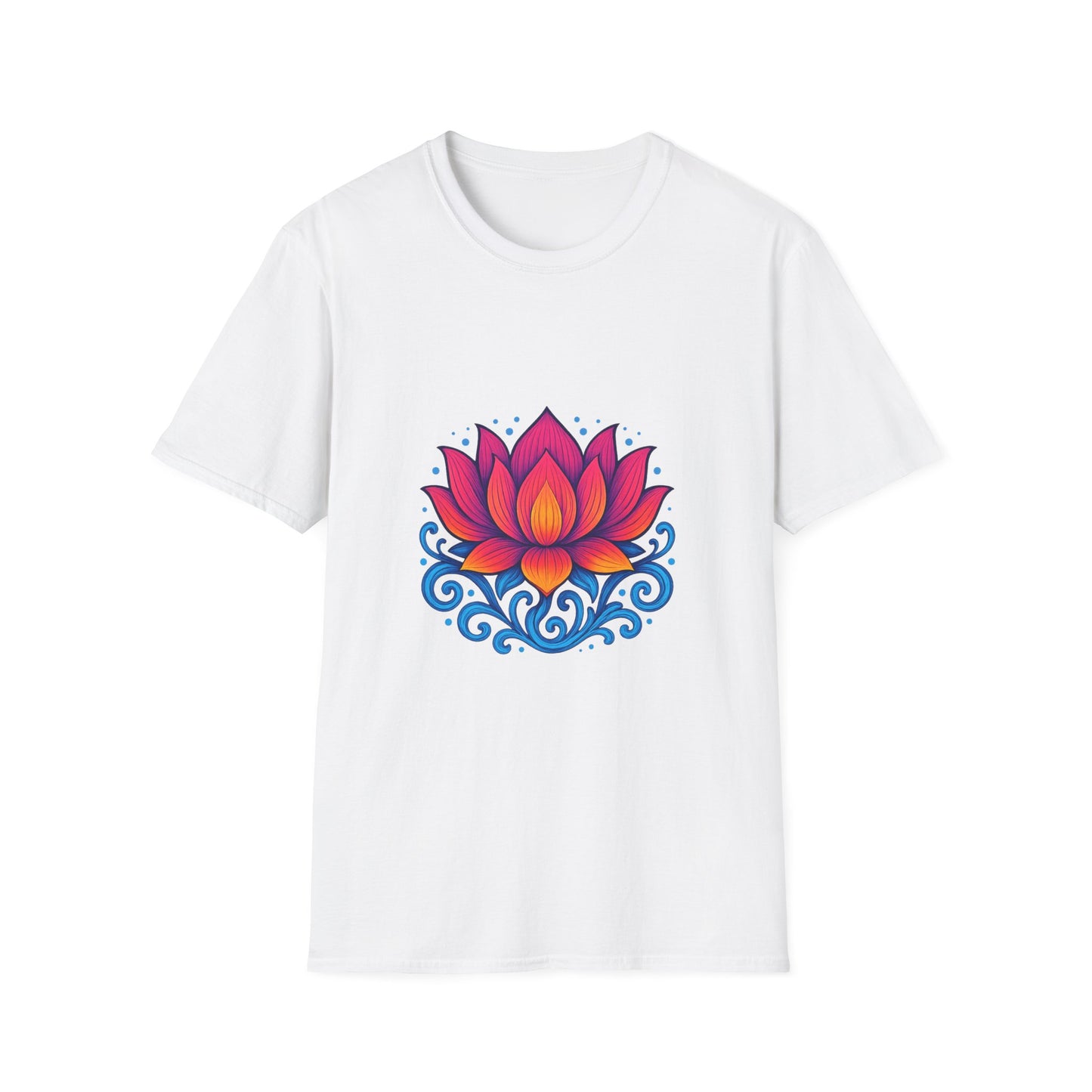Vibrant Lotus Flower Sacred Indian Art T-Shirt