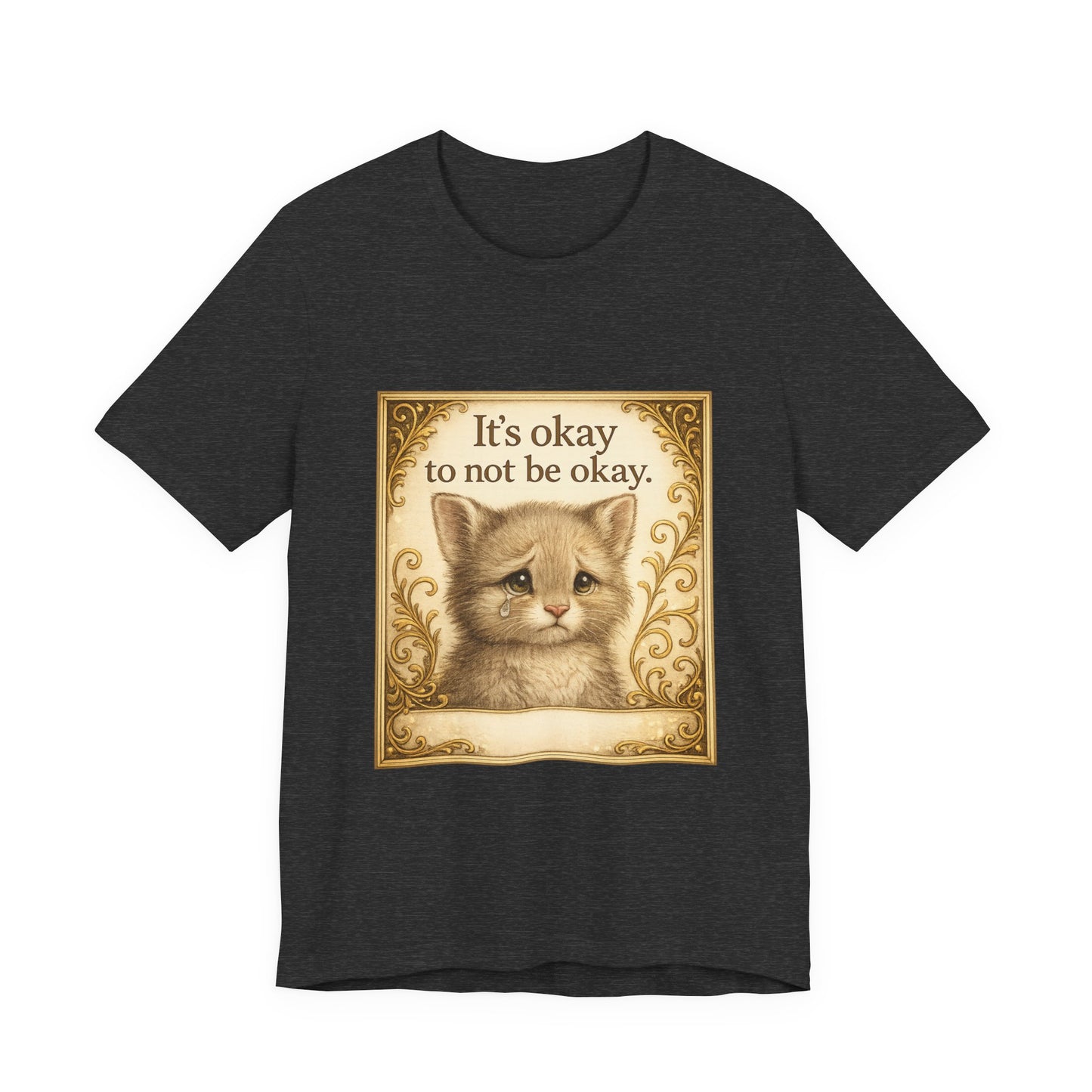 It's Okay To Not Be Okay Kitten Mental Health T-Shirt