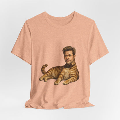 Brad Pitt Cat Parody T-Shirt