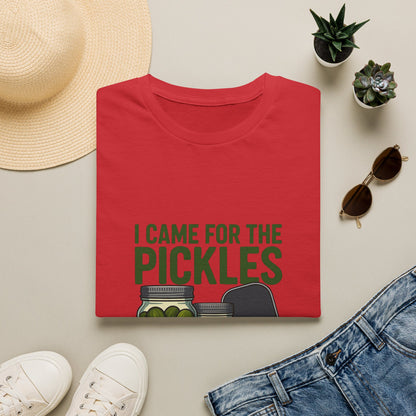 I Came for the Pickles Stayed for the Dinks Funny Pickleball T-Shirt