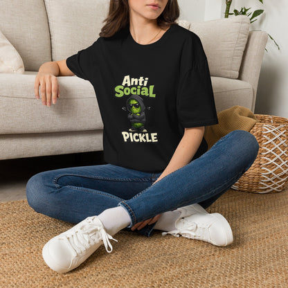 Anti Social Pickle T-Shirt — Funny Grumpy Pickleball Graphic Tee