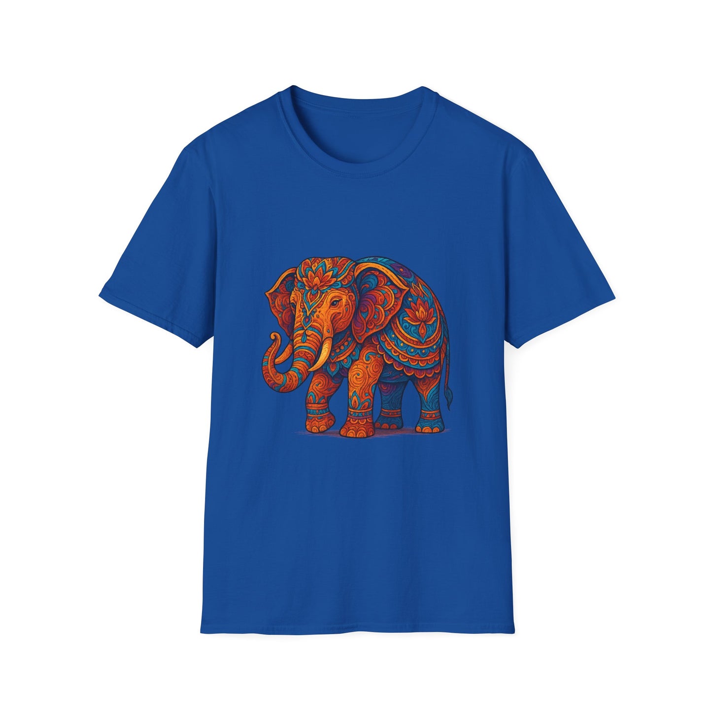 Vibrant Mandala Elephant Indian Art T-Shirt