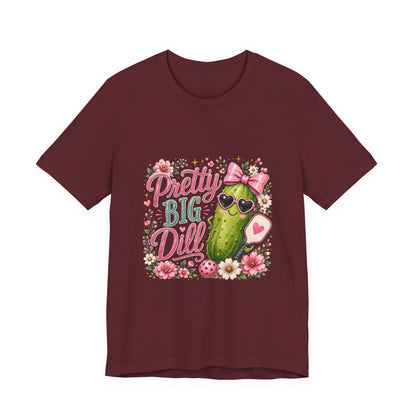 Pretty Big Dill T‑Shirt — Cute Pickleball Graphic Tee with Floral Accents