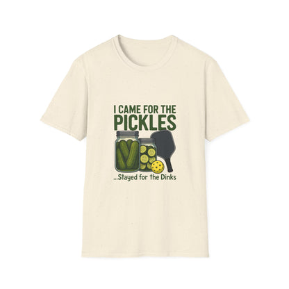 I Came for the Pickles Stayed for the Dinks Funny Pickleball T-Shirt