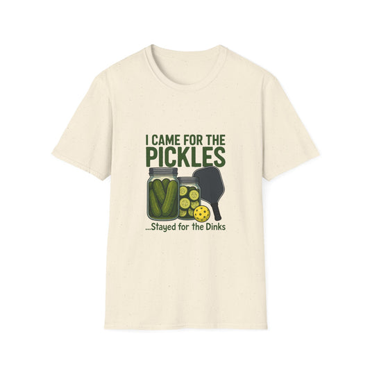 I Came for the Pickles Stayed for the Dinks Funny Pickleball T-Shirt