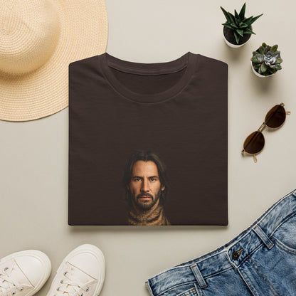 Keanu Reeves Cat Parody — Surreal Celebrity-Style Cat Portrait Shirt
