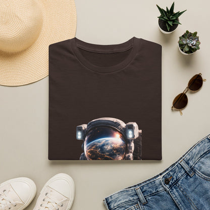 Earth From Space Astronaut Helmet T-Shirt