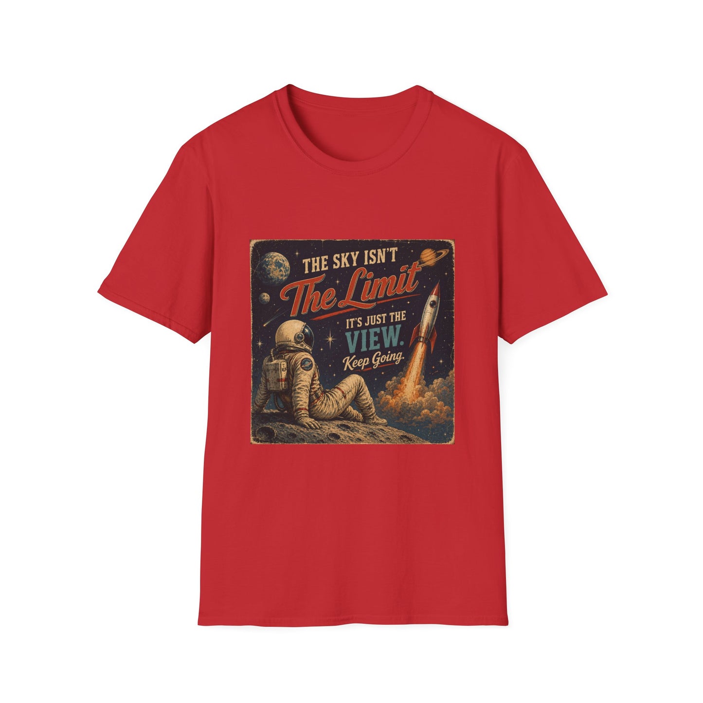 T-Shirt — "The Sky Isn't The Limit" Vintage Space Retro Graphic Tee