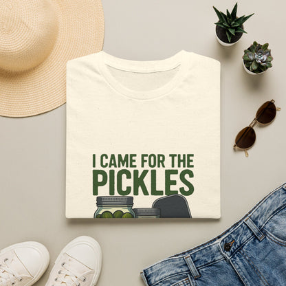 I Came for the Pickles Stayed for the Dinks Funny Pickleball T-Shirt