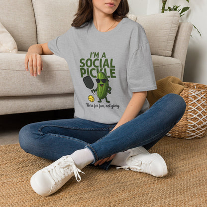 I'm a Social Pickle Here for Fun Not Glory Funny T-Shirt