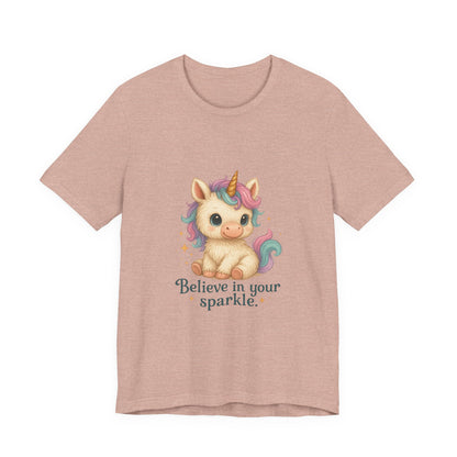 Believe in Your Sparkle Cute Unicorn T-Shirt