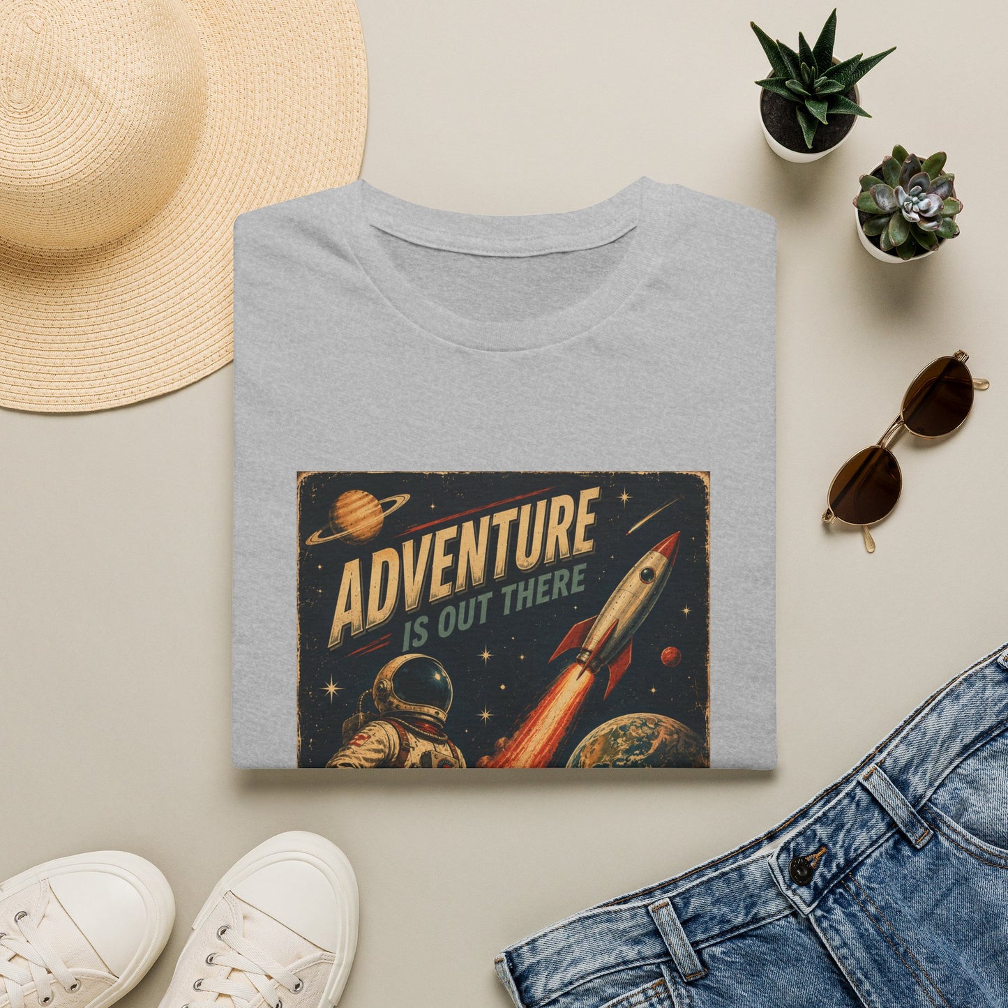 Adventure Is Out There Buckle Up And Enjoy The Ride Space Rocket T-Shirt