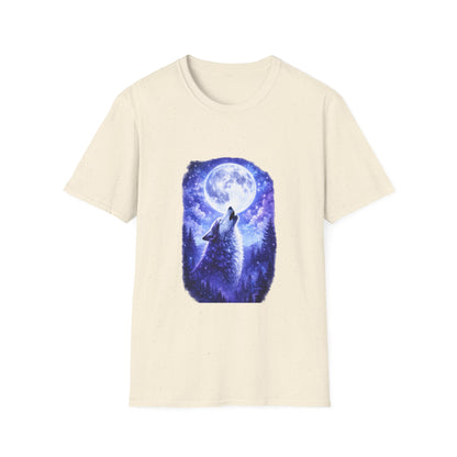 Howling Wolf Under Full Moon T-Shirt