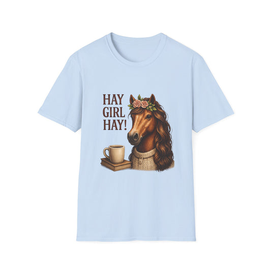 Hay Girl Hay! Horse Graphic T‑Shirt — Hay Girl Hay Funny Horse
