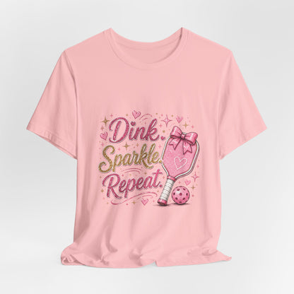 Dink Sparkle Repeat Funny Pickleball T-Shirt
